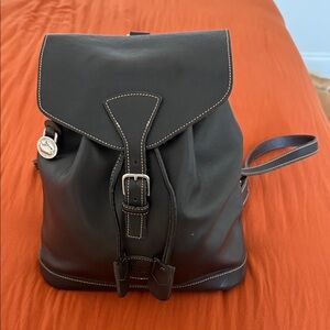 Vintage Dooney & Bourke Chocolate Brown Leather Backpack